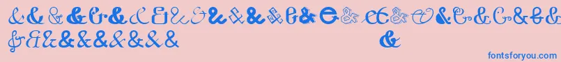 etaday free export Font – Blue Fonts on Pink Background