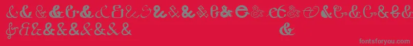 etaday free export Font – Gray Fonts on Red Background