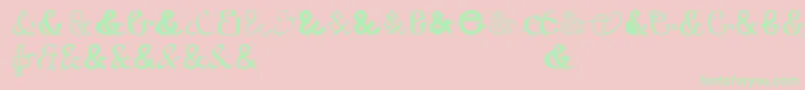 etaday free export Font – Green Fonts on Pink Background