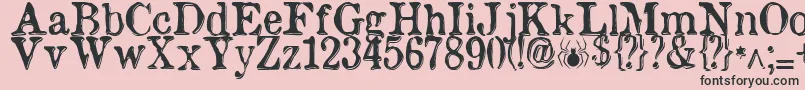 etaoin shrdlu Font – Black Fonts on Pink Background