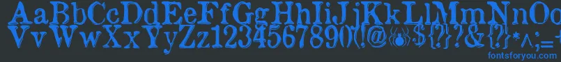 etaoin shrdlu Font – Blue Fonts on Black Background