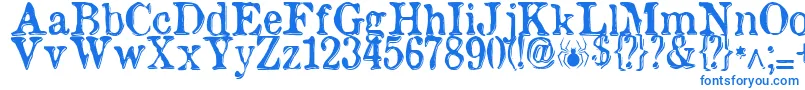 etaoin shrdlu Font – Blue Fonts on White Background