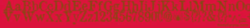 etaoin shrdlu Font – Brown Fonts on Red Background