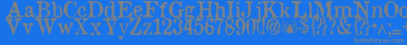 etaoin shrdlu Font – Gray Fonts on Blue Background