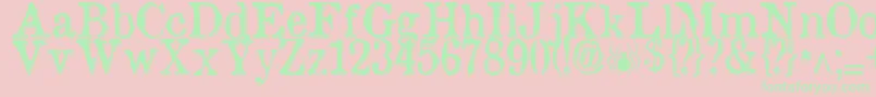 etaoin shrdlu Font – Green Fonts on Pink Background