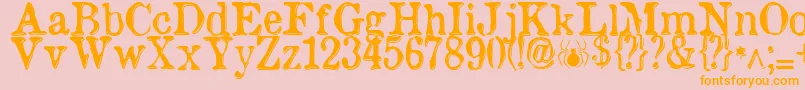 etaoin shrdlu Font – Orange Fonts on Pink Background