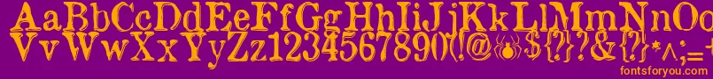 etaoin shrdlu Font – Orange Fonts on Purple Background