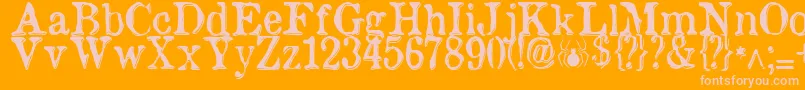 etaoin shrdlu Font – Pink Fonts on Orange Background