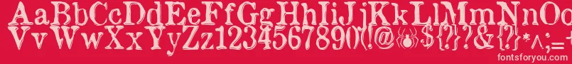 etaoin shrdlu Font – Pink Fonts on Red Background