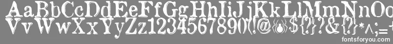 フォントetaoin shrdlu – 灰色の背景に白い文字