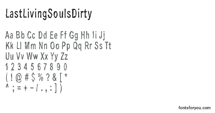 LastLivingSoulsDirty Font – alphabet, numbers, special characters
