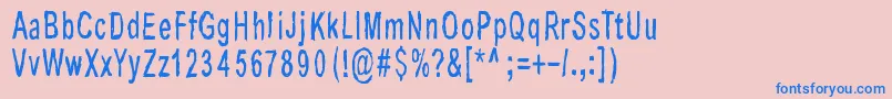 LastLivingSoulsDirty Font – Blue Fonts on Pink Background