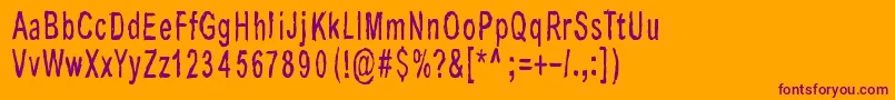 LastLivingSoulsDirty Font – Purple Fonts on Orange Background