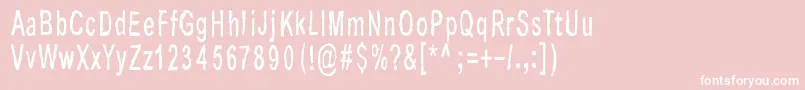 LastLivingSoulsDirty Font – White Fonts on Pink Background