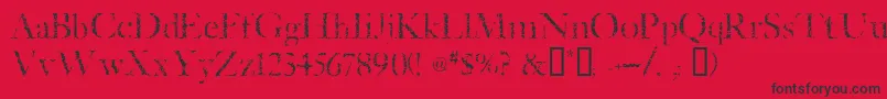 ETCHED   Font – Black Fonts on Red Background