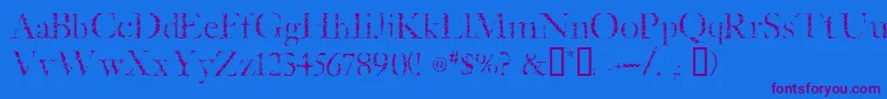 ETCHED   Font – Purple Fonts on Blue Background