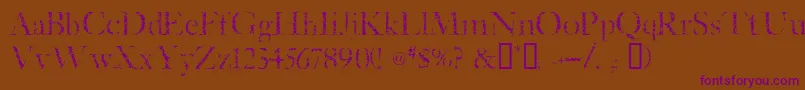 ETCHED   Font – Purple Fonts on Brown Background