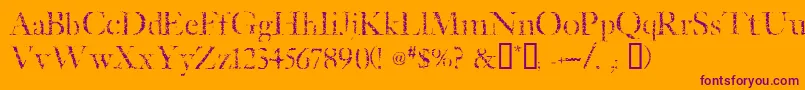 ETCHED   Font – Purple Fonts on Orange Background