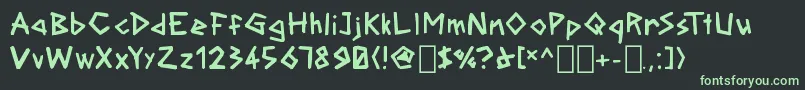 Etchstone Regular Font – Green Fonts on Black Background