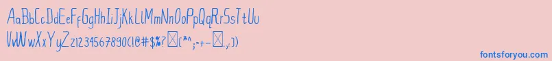 EternalFutureFont Font – Blue Fonts on Pink Background