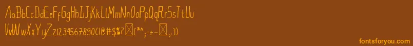 EternalFutureFont Font – Orange Fonts on Brown Background