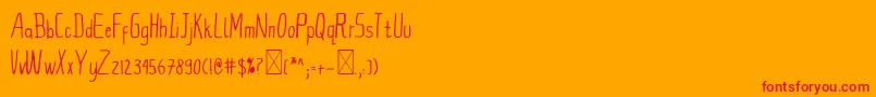 EternalFutureFont Font – Red Fonts on Orange Background