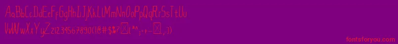 EternalFutureFont Font – Red Fonts on Purple Background