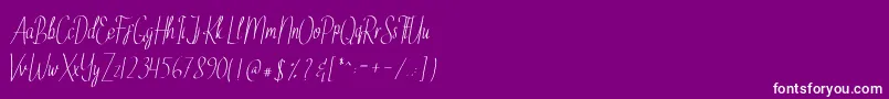 EthelyneItalic Font – White Fonts on Purple Background