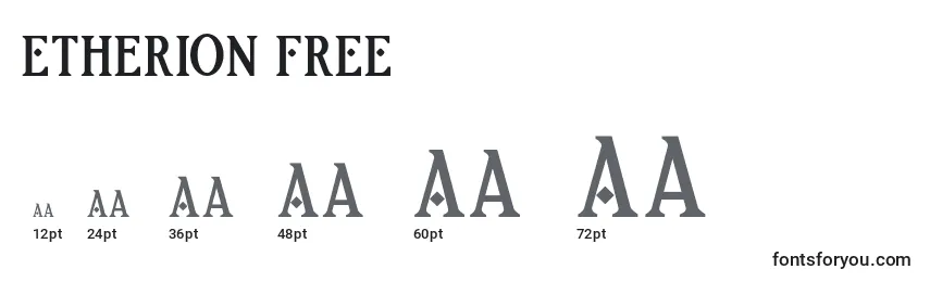Размеры шрифта Etherion FREE