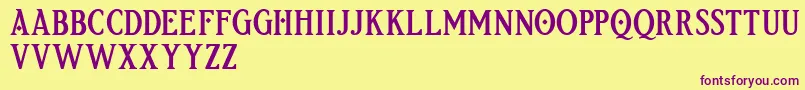 Etherion FREE Font – Purple Fonts on Yellow Background