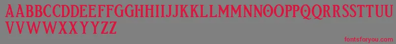 Etherion FREE Font – Red Fonts on Gray Background
