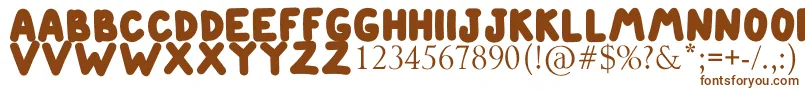ETIENNE-fontti – ruskeat fontit valkoisella taustalla