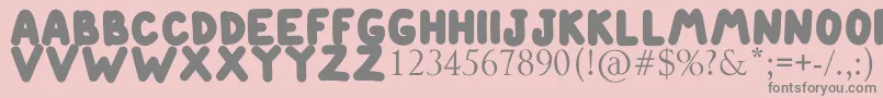 ETIENNE Font – Gray Fonts on Pink Background