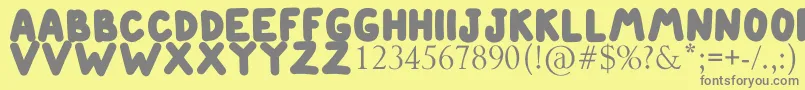 ETIENNE Font – Gray Fonts on Yellow Background