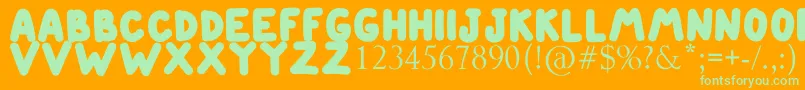 ETIENNE Font – Green Fonts on Orange Background