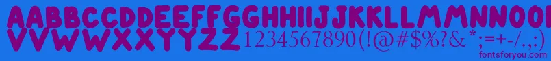 ETIENNE Font – Purple Fonts on Blue Background