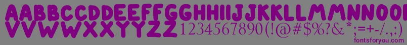 Шрифт ETIENNE – фиолетовые шрифты на сером фоне