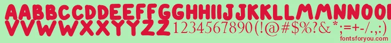 ETIENNE Font – Red Fonts on Green Background