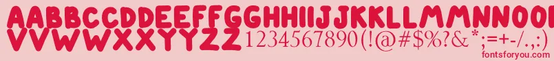 ETIENNE Font – Red Fonts on Pink Background