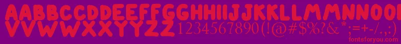 ETIENNE Font – Red Fonts on Purple Background