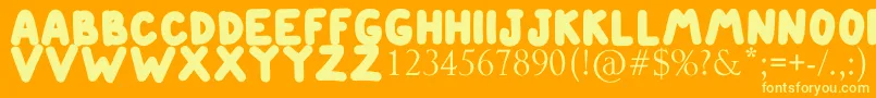 ETIENNE Font – Yellow Fonts on Orange Background