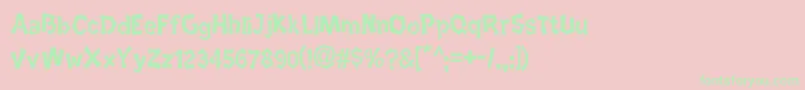 Etnico Font – Green Fonts on Pink Background