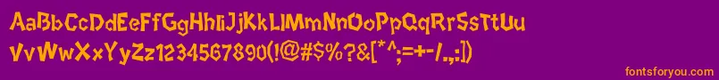 Etnico Font – Orange Fonts on Purple Background