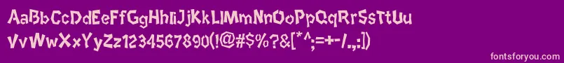 Etnico Font – Pink Fonts on Purple Background