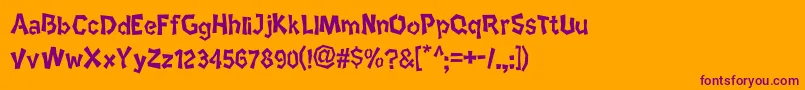 Etnico Font – Purple Fonts on Orange Background