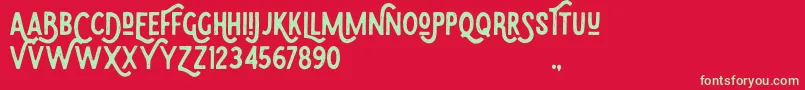 More about Eudora Font Eudora Font – Green Fonts on Red Background