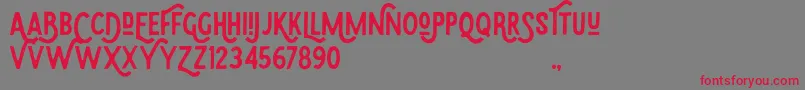 Eudora Font – Red Fonts on Gray Background