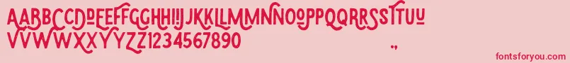 Eudora Font – Red Fonts on Pink Background