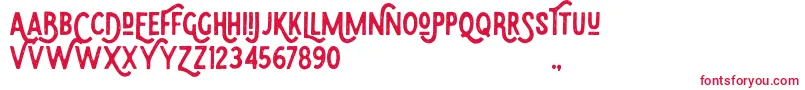 Eudora Font – Red Fonts on White Background