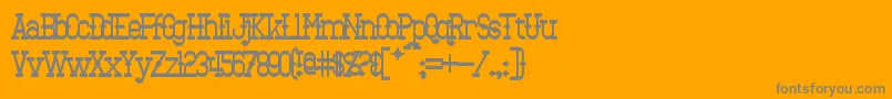 フォントBantorainBold – オレンジの背景に灰色の文字